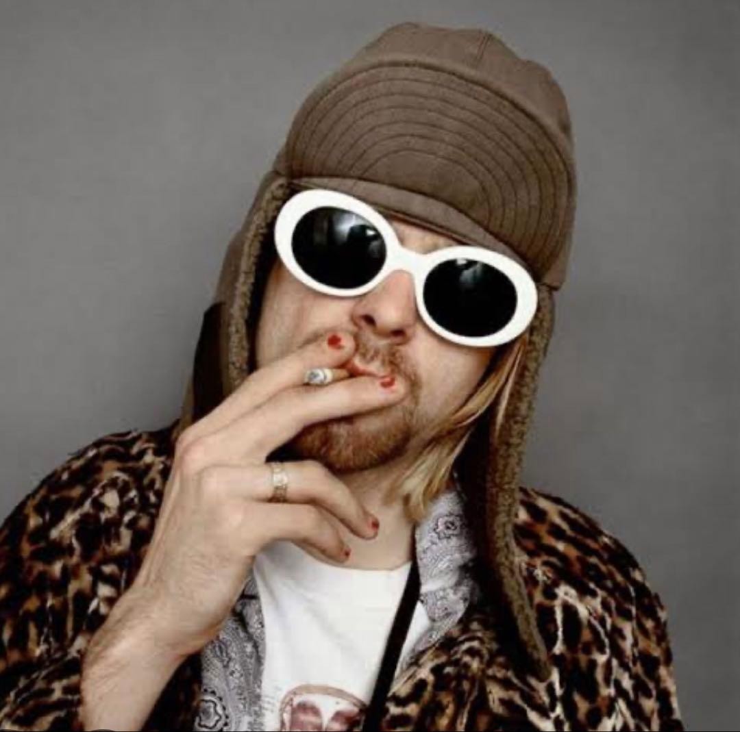 Number Nine Kurt Cobain Sunglasses White Model Two Used From Japan