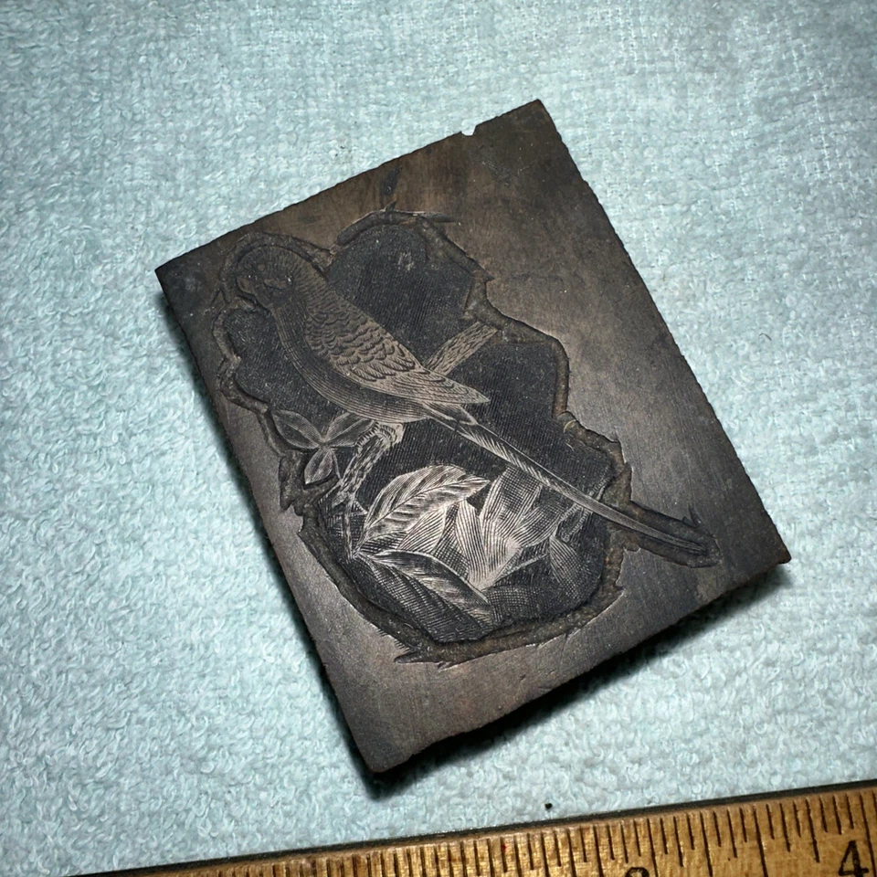 Printing Block “ Parrot on Branch “ Long Tail - Image 3 of 4