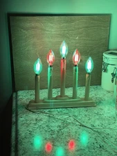 Vintage Five Light Christmas Candolier World Wide Decorative Lites works great