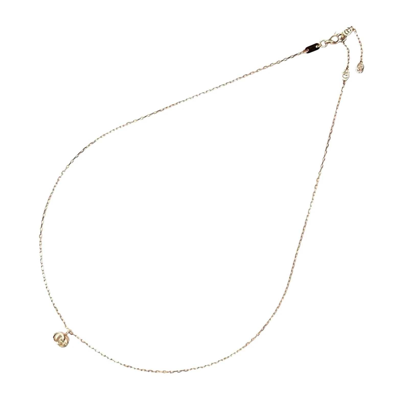 Bijou collier Gucci double G or rose authentique