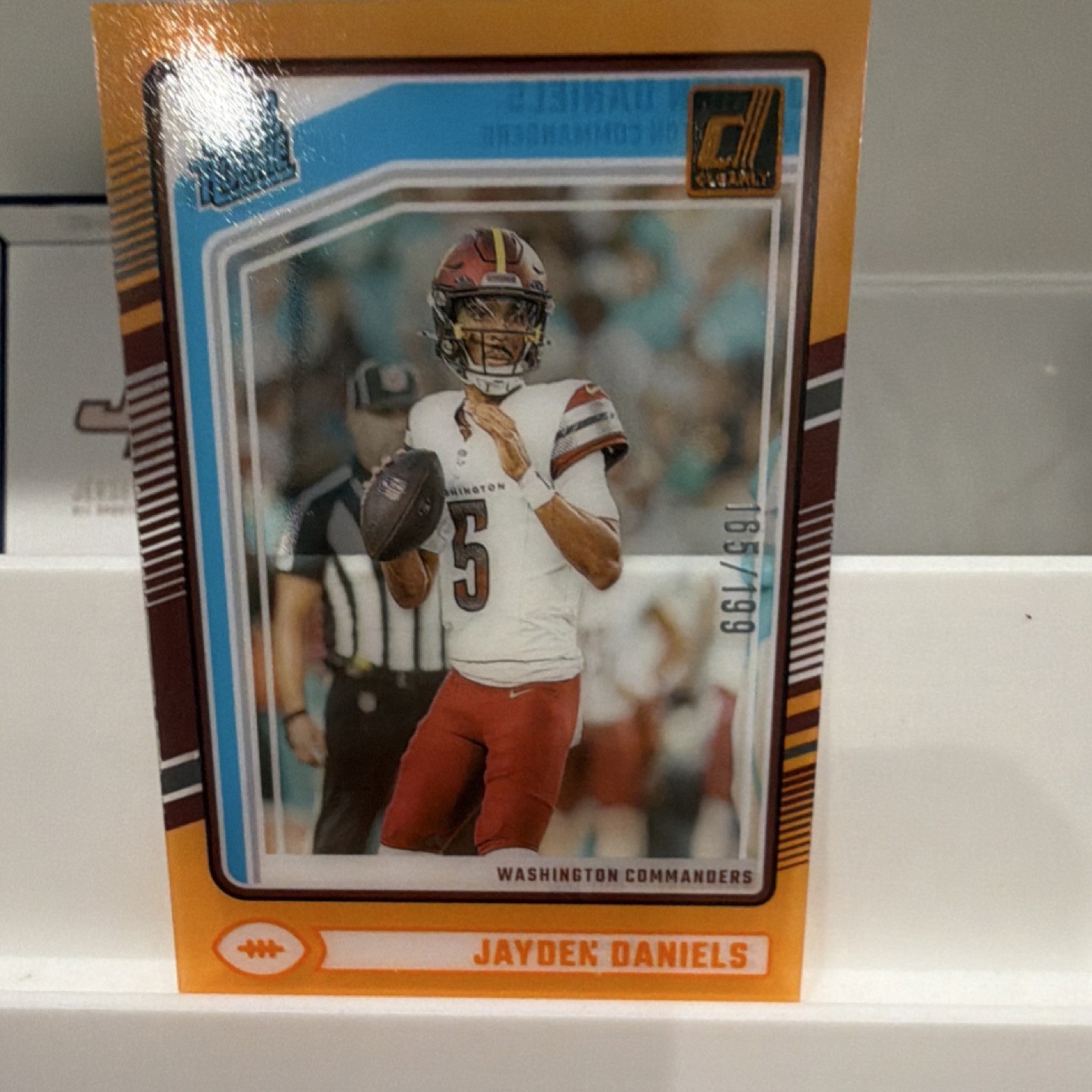 2024 Panini Clearly Donruss Rated Rookie Jayden Daniels #52 Orange /199