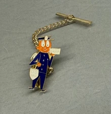 Vintage Mr Zip Code U.S. Mail Letter Carrie USPS Enamel Lapel Pin Postal Mascot