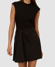 Adrianna Papell Women's Black Twisted Fit-Flare Dress Size 4
