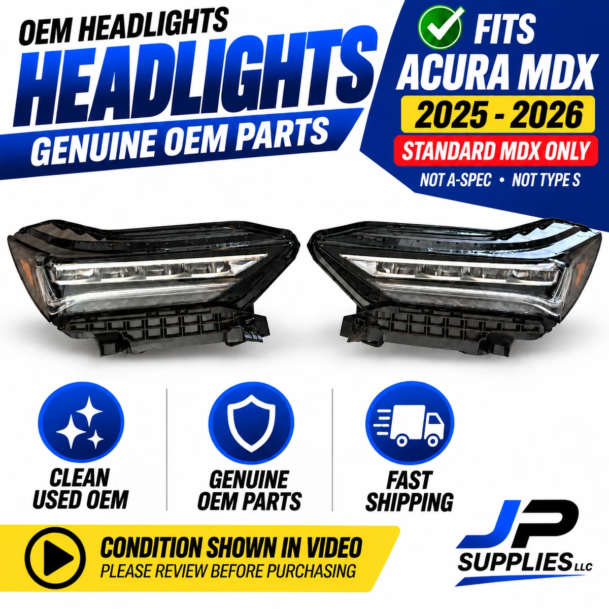 Genuine OEM Headlights for Acura MDX for sale | eBay