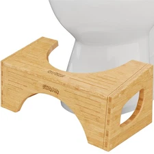 Squatty Potty The Original Toilet Stool - Bamboo Flip, 7" and 9" Heights