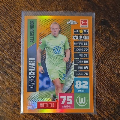Xaver Schlager Topps Chrome Bundesliga Match Attax  Orange Refractor /25 #180