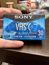 Sony VHS-C 30 Min  TC-30VHGF  Premium Brilliant Color Camcorder Tapes