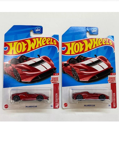 2023 HOT WHEELS RED EDITION McLAREN ELVA #4/12 TARGET EXCLUSIVE LOT OF 2