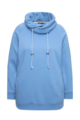 Ulla Popken große Größen Sweatshirt 46+ helle kornblume Sweatshirt Taschen