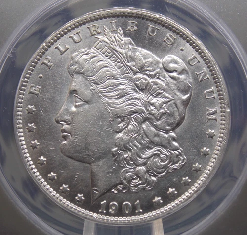 1901 "P" Morgan SILVER Dollar $1 ANACS AU50 Details #587 About Unc ECC&C, Inc.
