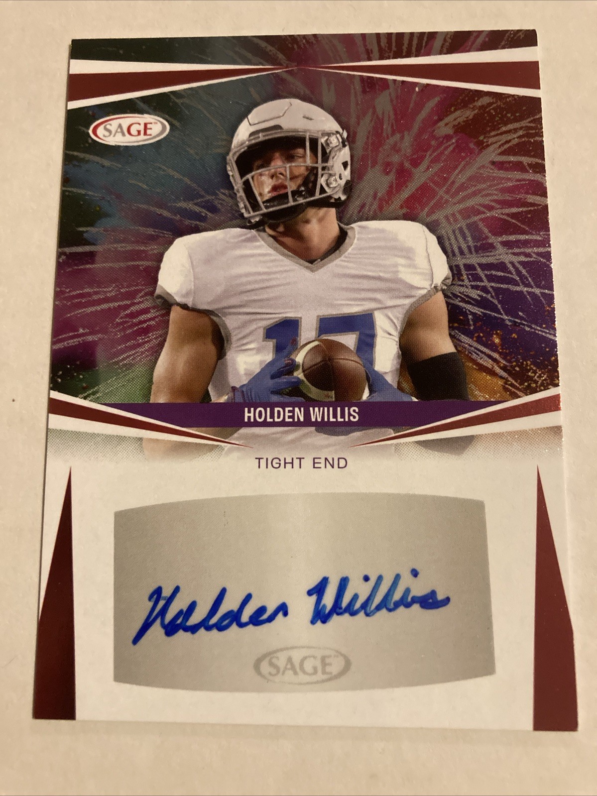 2025 Sage Low Series Autograph RED Holden Willis Auto Middle Tennessee State
