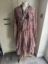 Love Woman Floral Ruffle Chiffon Dress UK 12 Medium