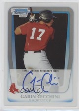 2011 Bowman Chrome Prospects Refractor 352/500 Garin Cecchini #BCP107 Auto 0t3