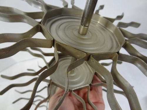 Vintage 4 Tier Office Rubber Stamp Holder Metal Carousel Revolving Rack 32 Slots - Picture 11 of 13