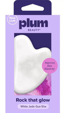 Plum Beauty White Jade Gua Sha Stone: Firming, Depuffing Skincare Tool NIB