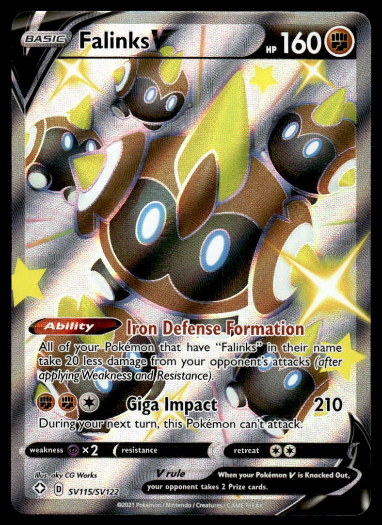 Pokemon TCG Shining Fates: Shiny Vault #SV115/SV122 Falinks V NM