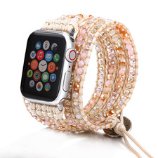 Charmingo Boho 5 Wrap Bracelet Compatible Beaded Apple Watch Band For Women Men