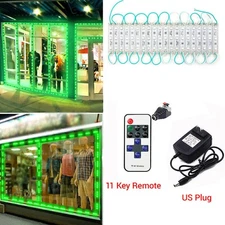 10ft~500ft 5050 3 LED Injection Module Light Store Front Window Sign Lamp Green