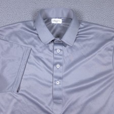 Collars  Co Dress Polo Shirt Men's Medium Grey Lightweight Performance Wicking
