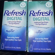 REFRESH Digital Lubricant Eye Drops - 0.33 fl oz,2 Boxes Exp, 11/2026