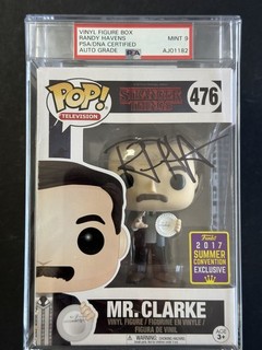 Randy Havens Signed Stranger Things Mr Clarke Funko Pop #476 PSA/DNA 9 AUTO
