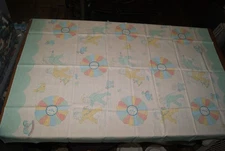 All Through The Night 1930's Repro  Baby Quilt Top  Fabric Panel  100%  Cotton