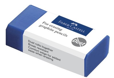 FABER-CASTELL Kunststoff-Radierer DUST-FREE blau