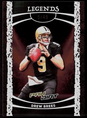 2026 Leaf Paydirt #LB-16 Drew Brees Legends Orange #/49