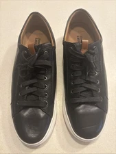 256611 PF50 BANKS MEN SHOE 10.5 M BLACK LEATHER LACE UP BY JOHNSTON & MURPHY EUC