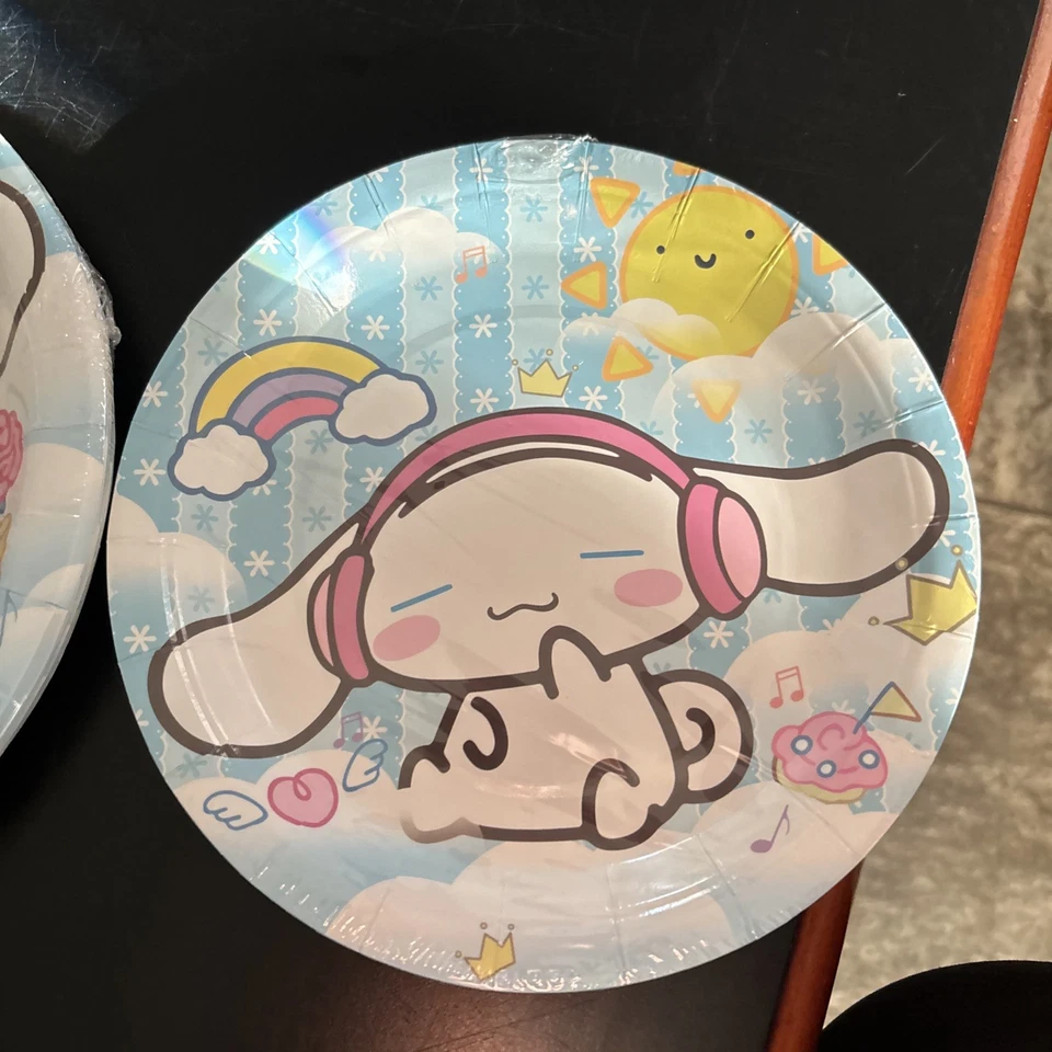 Cinnamoroll Platos de Fiesta de Cumpleaños Servilletas y Mantel Platos de Pastel/Cena Foto 2 de 4