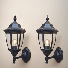 Image of Outdoor Wall Lights,Traditional Outdoor Wall Lantern 2 Pack,Ip44 Waterproof Blac
