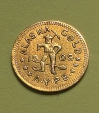 1909 Alaska Gold 1/2 DWT Gold Fractional Coin Expo Seattle Washington 