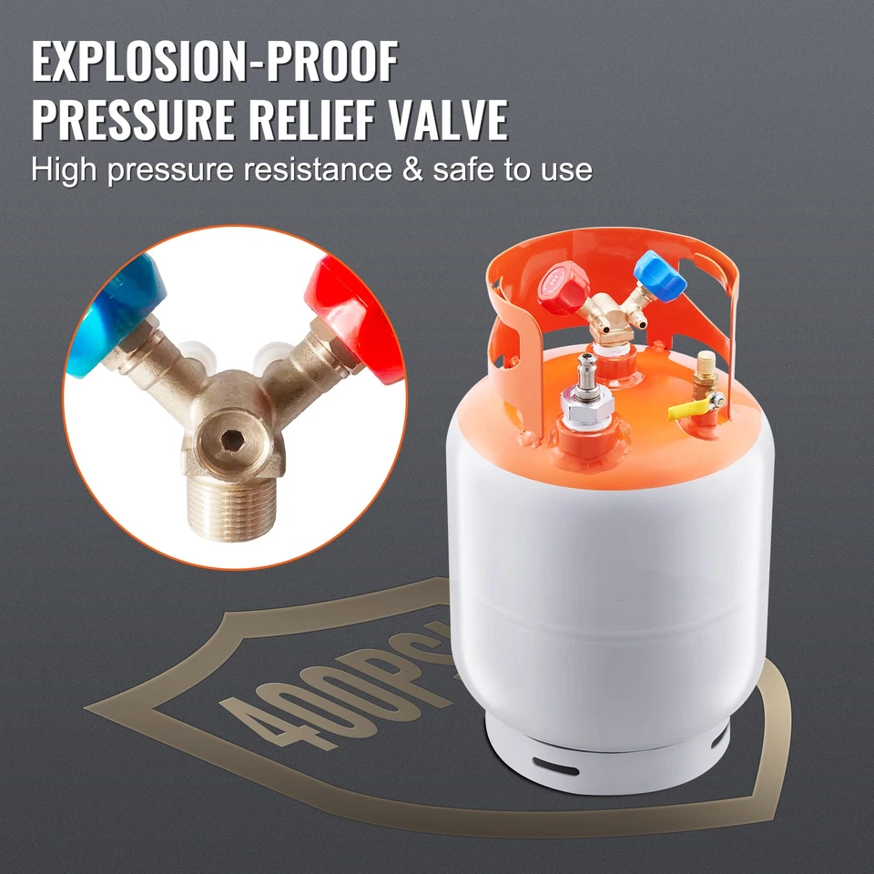 Kältemittel Rückgewinnung Zylindertank 30lbs Rückgewinnung 800psi - Bild 4 von 4