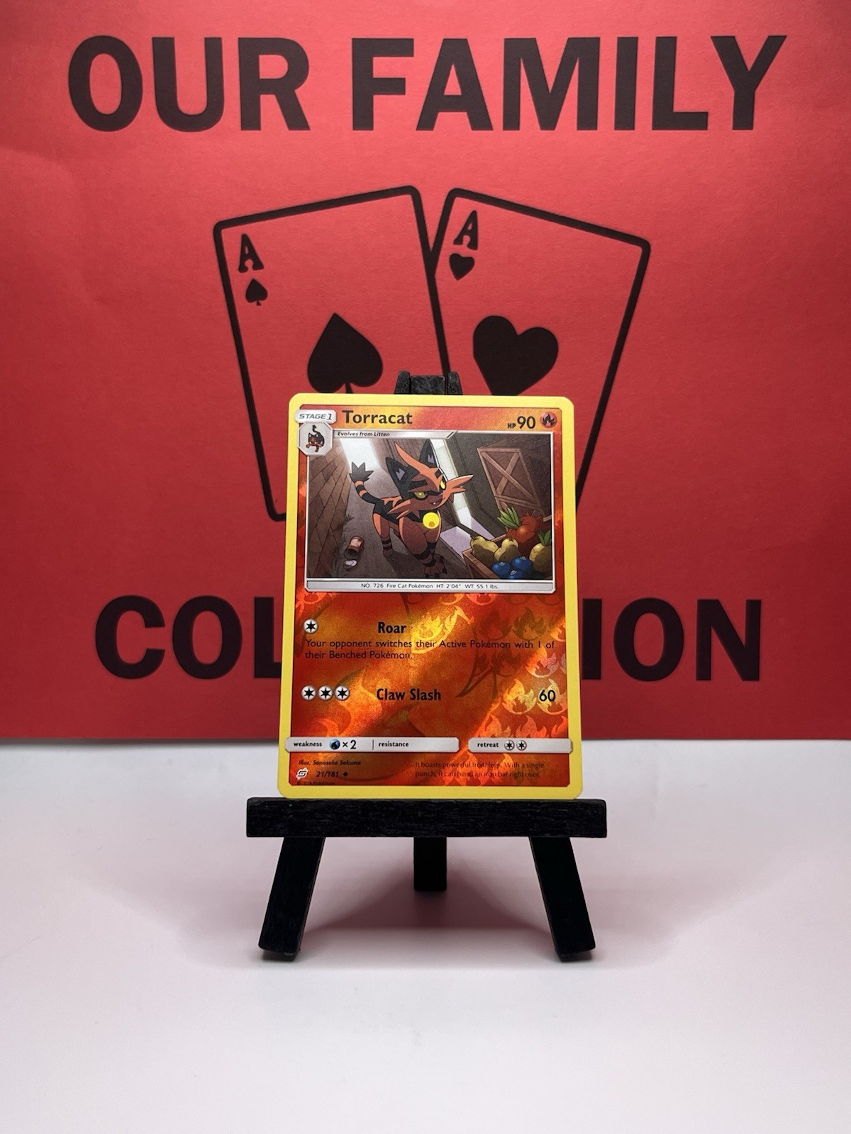 Torracat 21/181 Team Up Reverse Holo Pokemon Card