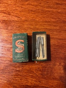 Vintage Box Singer Simanco Sewing Machine Needles 62 x 43 size 14