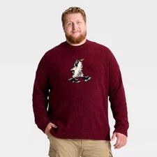 Men's Big & Tall Penguin Sweater - Goodfellow & Co Red 3XL
