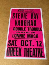 Stevie Ray Vaughan Double Trouble Greek Theatre 1985 Concert Cardstock Poster