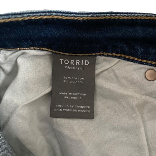 Torrid Jeans Mid Rise Slim Boot Vintage Stretch Womens 16R / 40 Blue Medium Wash - Picture 8 of 8