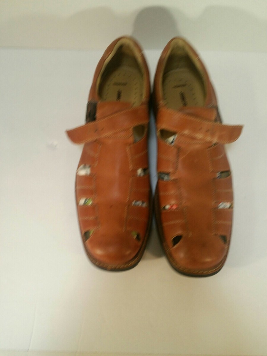 Johnston & Murphy Fisherman Style Leather Sheepskin Comfort Sandals Mens\' Sz 13 Johnston murphy fisherman sandals - Gem main image 2