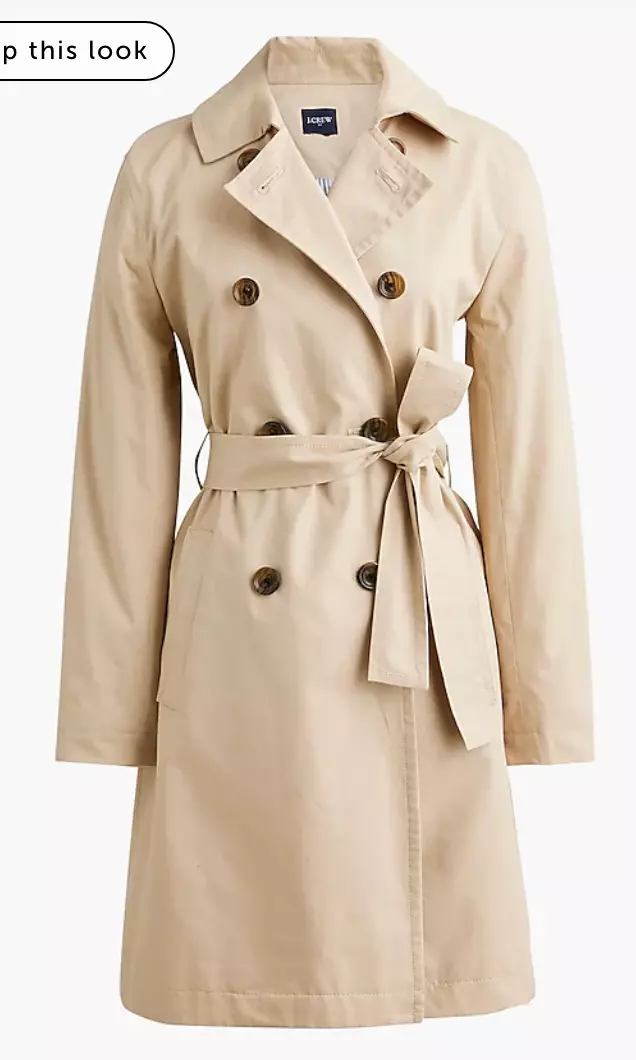 J.Crew 248 Trench Coat Light Khaki Size 14 BO622 eBay