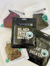 Face Mask DOUBLE LAYER Triple Reusable Washable Unisex SOFT BLACK 100 COTTON