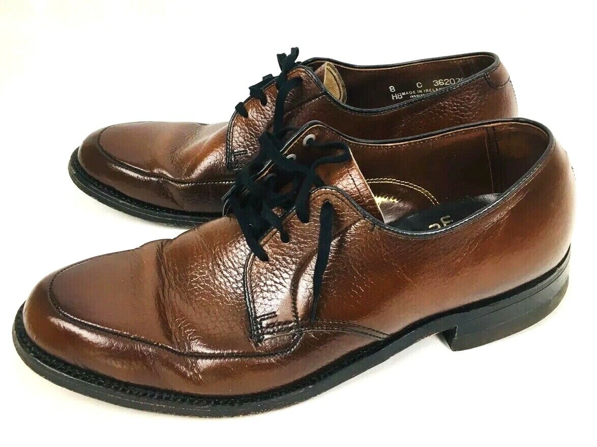 Vtg Weyenburg Massagic Men\'s Brown Leather Dress Shoes Oxfords Silk Label Size 8 Vintage Weyenberg Massagic Shoes Mens US Size 9 E Brown  main image 3