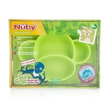 Nuby Sure Grip Miracle Mat Section Plate - Monkey - 100 Silicone - BPA Free