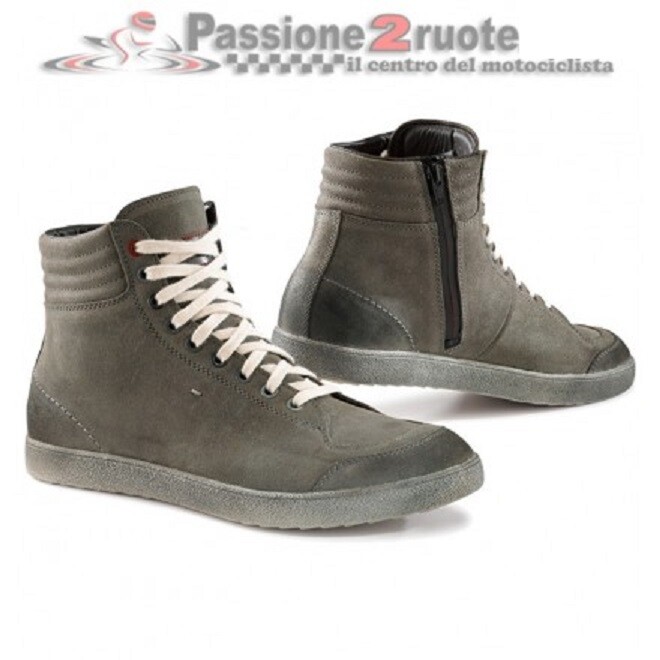 Scarpe moto vintage scrambler cafe racer Tcx X-Groove WP grigio urban grey shoes