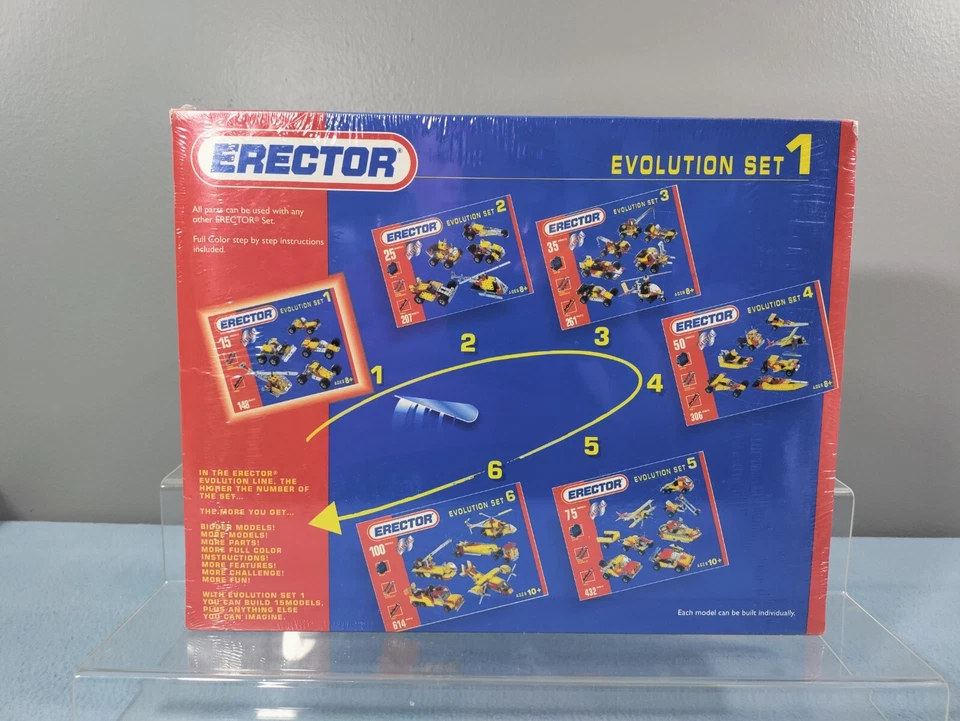 NEW SEALED MECANNO ERECTOR EVOLUTION SET 1 METAL CONSTRUCTION SYSTEM 15 MODELS - Image 2 of 3
