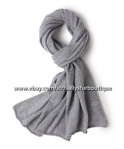 Sallys Boutique 100% mongolischer Strick Kaschmir Schal Stola Halstuch Stola 180*60cm - Bild 3 von 63