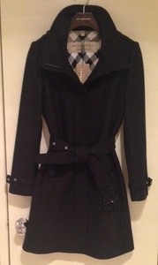 burberry women's black coat