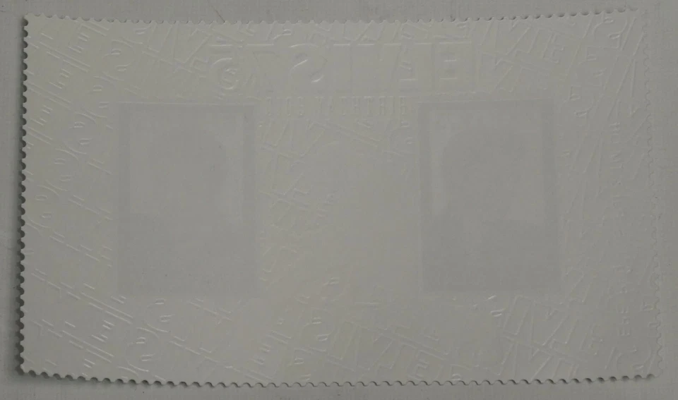 Elvis Presley $6 Tuvalu Stamp Silver Foil Souvenir Sheet 2 Stamps 2010 The King - Image 4 of 4