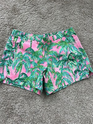 EEUC Lilly Pulitzer Size Large Ocean View Short Suite Views Pink And Green HTF