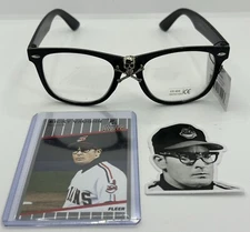 Rick Vaughn "WILD THING" GLASSES from MAJOR LEAGUE W/Card And Sticker